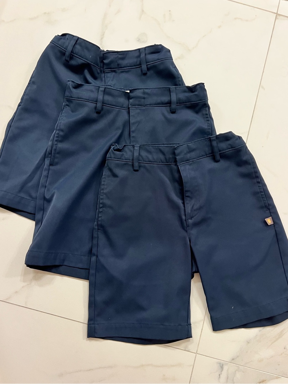 ❤️ Dennis Uniform Boys' Flat Front Tech Twill Shorts - B8 boys - Bundle of 3